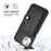 For iPhone 15 Shockproof Leather Phone Case with Card Holder(Black)
