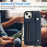 For iPhone 15 Shockproof Leather Phone Case with Wrist Strap(Blue)