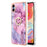 Electroplating Marble Dual-side IMD Phone Case with Ring, For Samsung Galaxy A04e
