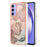 Electroplating Marble Dual-side IMD Phone Case with Ring