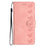 For iPhone 16 Seven Butterflies Embossed Leather Phone Case(Pink)