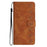 For iPhone 16 Plus Seven Butterflies Embossed Leather Phone Case(Brown)