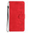 For iPhone 16 Plus Seven Butterflies Embossed Leather Phone Case(Red)