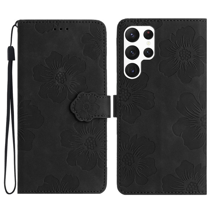 Flower Embossing Pattern Leather Phone Case, For Samsung Galaxy S23 5G, For Samsung Galaxy S23 Ultra 5G, For Samsung Galaxy S22 5G, For Samsung Galaxy S22+ 5G, For Samsung Galaxy S22 Ultra 5G, For Samsung Galaxy S21 5G, For Samsung Galaxy S21+ 5G������...