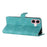 For iPhone 16 Flower Butterfly Embossing Pattern Leather Phone Case(Sky Blue)