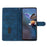 For iPhone 16 Plus Flower Butterfly Embossing Pattern Leather Phone Case(Blue)