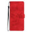 For iPhone 16 Plus Flower Butterfly Embossing Pattern Leather Phone Case(Red)