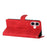 For iPhone 16 Plus Flower Butterfly Embossing Pattern Leather Phone Case(Red)