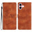 For iPhone 16 Plus Flower Butterfly Embossing Pattern Leather Phone Case(Brown)