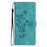 For iPhone 16 Plus Flower Butterfly Embossing Pattern Leather Phone Case(Sky Blue)