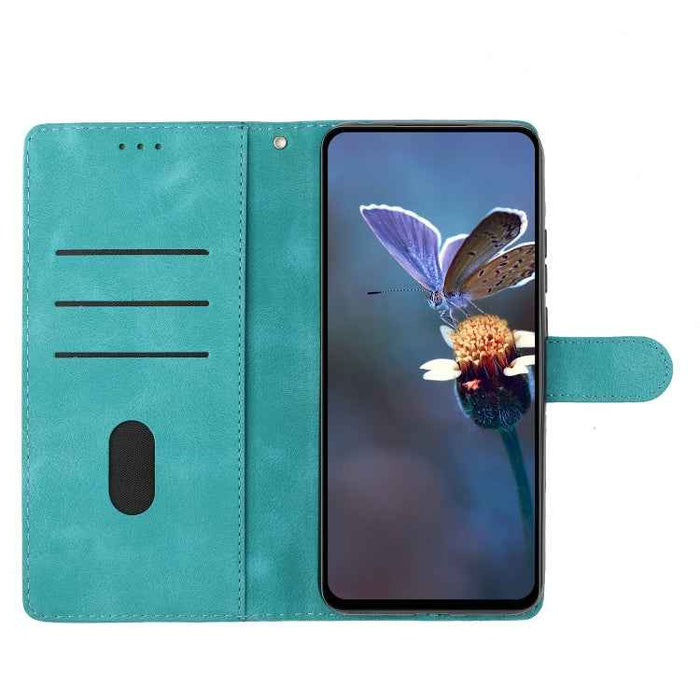 For iPhone 16 Plus Flower Butterfly Embossing Pattern Leather Phone Case(Sky Blue)