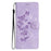 For iPhone 16 Plus Flower Butterfly Embossing Pattern Leather Phone Case(Purple)