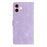 For iPhone 16 Plus Flower Butterfly Embossing Pattern Leather Phone Case(Purple)