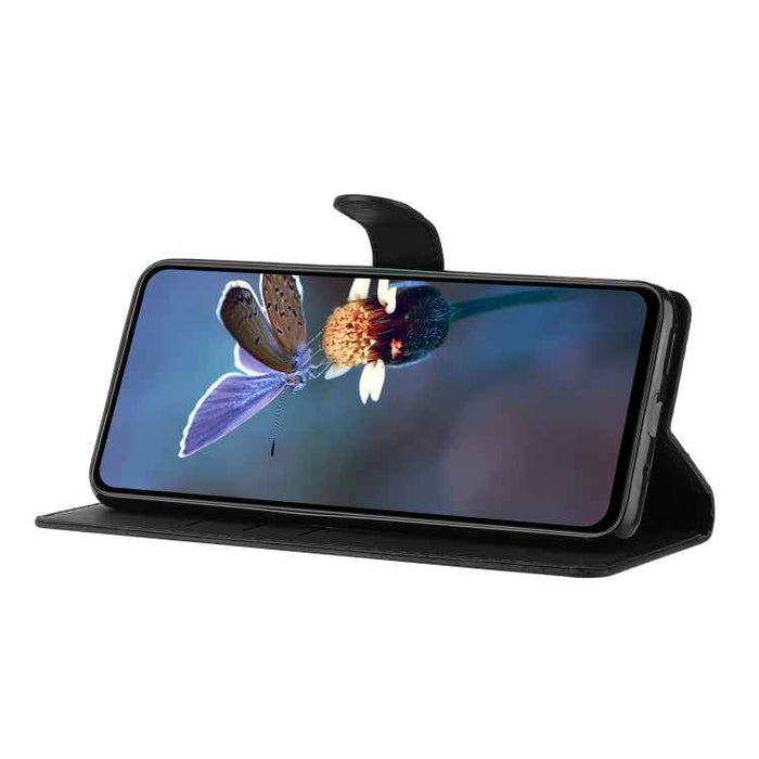 For iPhone 16 Plus Flower Butterfly Embossing Pattern Leather Phone Case(Black)