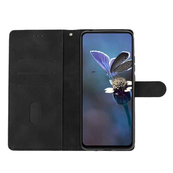 For iPhone 16 Plus Flower Butterfly Embossing Pattern Leather Phone Case(Black)