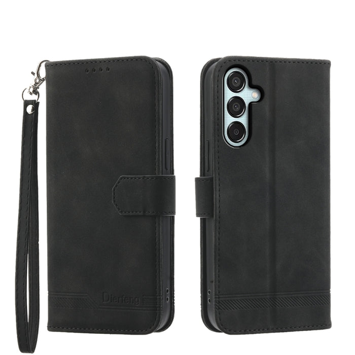 Dierfeng Dream Line TPU + PU Leather Phone Case, For Samsung Galaxy M55, For Samsung Galaxy M15 5G / F15 5G, For Samsung Galaxy Xcover 7, For Samsung Galaxy A55, For Samsung Galaxy A35, For Samsung Galaxy S24 Ultra 5G, For Samsung Galaxy S24+ 5G�������...