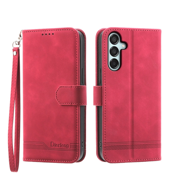 Dierfeng Dream Line TPU + PU Leather Phone Case, For Samsung Galaxy M55, For Samsung Galaxy M15 5G / F15 5G, For Samsung Galaxy Xcover 7, For Samsung Galaxy A55, For Samsung Galaxy A35, For Samsung Galaxy S24 Ultra 5G, For Samsung Galaxy S24+ 5G�������...