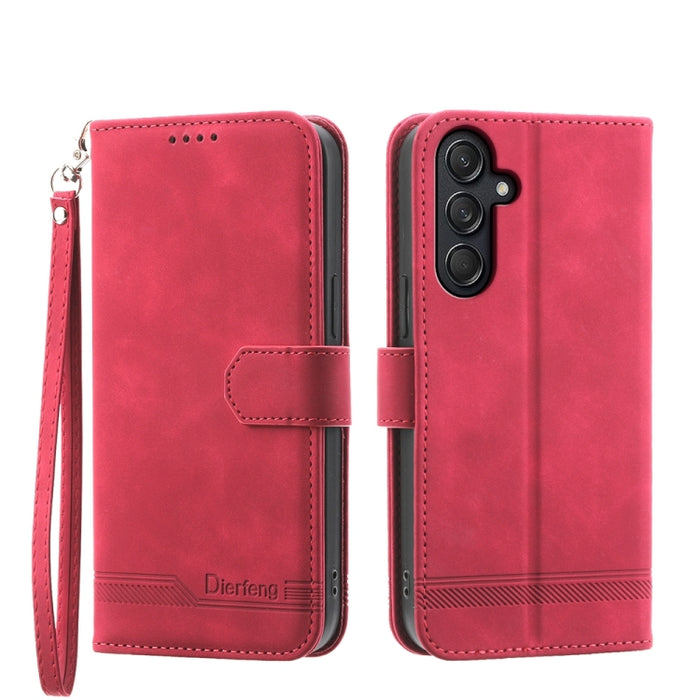 Dierfeng Dream Line TPU + PU Leather Phone Case, For Samsung Galaxy M55, For Samsung Galaxy M15 5G / F15 5G, For Samsung Galaxy Xcover 7, For Samsung Galaxy A55, For Samsung Galaxy A35, For Samsung Galaxy S24 Ultra 5G, For Samsung Galaxy S24+ 5G�������...