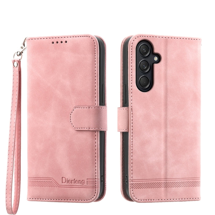 Dierfeng Dream Line TPU + PU Leather Phone Case, For Samsung Galaxy M55, For Samsung Galaxy M15 5G / F15 5G, For Samsung Galaxy Xcover 7, For Samsung Galaxy A55, For Samsung Galaxy A35, For Samsung Galaxy S24 Ultra 5G, For Samsung Galaxy S24+ 5G�������...