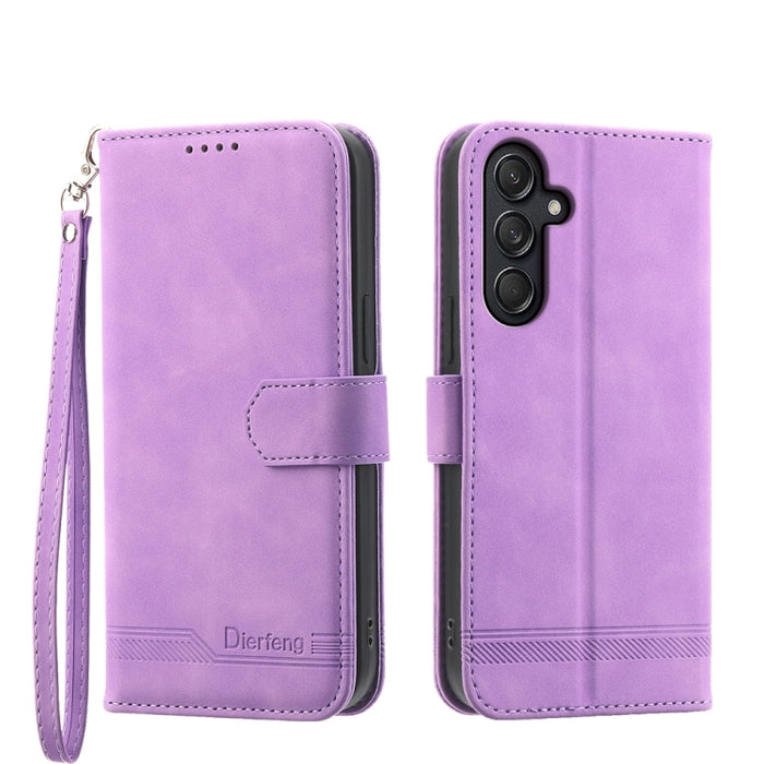 Dierfeng Dream Line TPU + PU Leather Phone Case, For Samsung Galaxy M55, For Samsung Galaxy M15 5G / F15 5G, For Samsung Galaxy Xcover 7, For Samsung Galaxy A55, For Samsung Galaxy A35, For Samsung Galaxy S24 Ultra 5G, For Samsung Galaxy S24+ 5G�������...