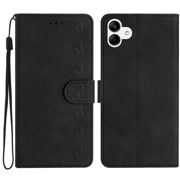Seven Butterflies Embossed Leather Phone Case, For Samsung Galaxy S24 Ultra 5G, For Samsung Galaxy A25 5G, For Samsung Galaxy A02s 164mm, For Samsung Galaxy A15, For Samsung Galaxy A02s EU Version, For Samsung Galaxy A03, For Samsung Galaxy A03 Core���...