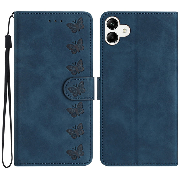 Seven Butterflies Embossed Leather Phone Case, For Samsung Galaxy S24 Ultra 5G, For Samsung Galaxy A25 5G, For Samsung Galaxy A02s 164mm, For Samsung Galaxy A15, For Samsung Galaxy A02s EU Version, For Samsung Galaxy A03, For Samsung Galaxy A03 Core���...