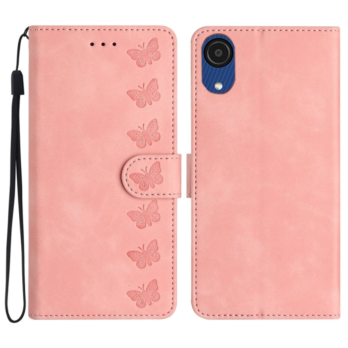 Seven Butterflies Embossed Leather Phone Case, For Samsung Galaxy A04 Core, For Samsung Galaxy S23 FE 5G, For Samsung Galaxy A05, For Samsung Galaxy S24+ 5G, For Samsung Galaxy A04s, For Samsung Galaxy A10 / M10, For Samsung Galaxy A12 5G              ...