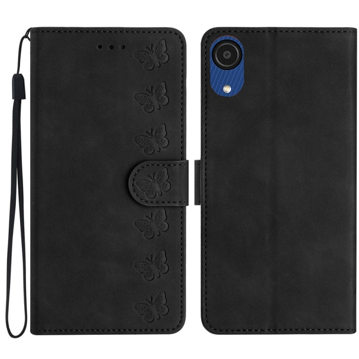 Seven Butterflies Embossed Leather Phone Case, For Samsung Galaxy A04 Core, For Samsung Galaxy S23 FE 5G, For Samsung Galaxy A05, For Samsung Galaxy S24+ 5G, For Samsung Galaxy A04s, For Samsung Galaxy A10 / M10, For Samsung Galaxy A12 5G              ...