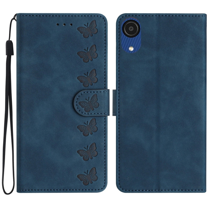 Seven Butterflies Embossed Leather Phone Case, For Samsung Galaxy A04 Core, For Samsung Galaxy S23 FE 5G, For Samsung Galaxy A05, For Samsung Galaxy S24+ 5G, For Samsung Galaxy A04s, For Samsung Galaxy A10 / M10, For Samsung Galaxy A12 5G              ...