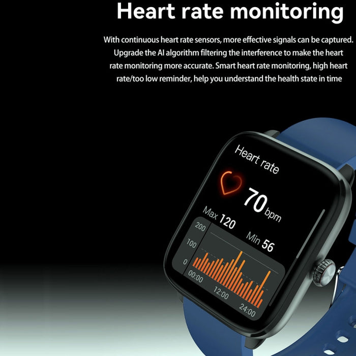 T20 1.96 inch IP67 Waterproof Silicone Band Smart Watch, Supports Dual-mode Bluetooth Call / Heart Rate Monitoring