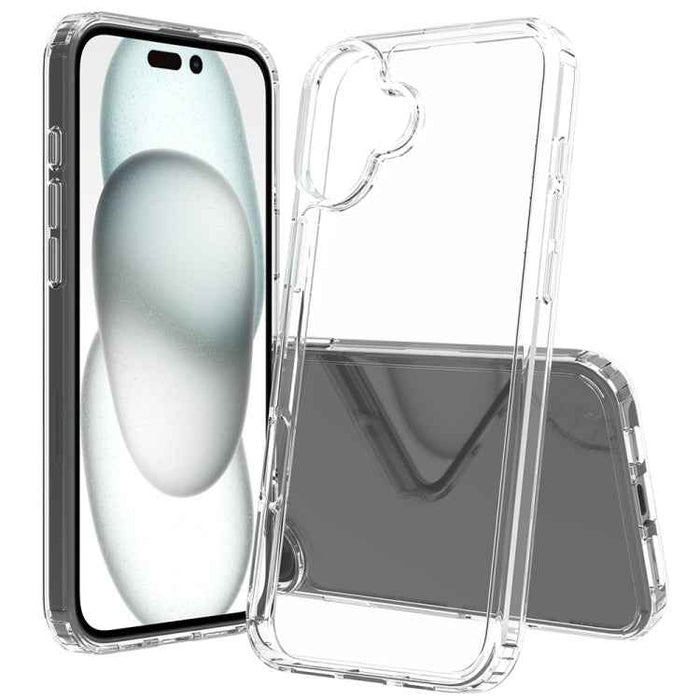 For iPhone 16 Plus Scratchproof Acrylic TPU Phone Case(Transparent)