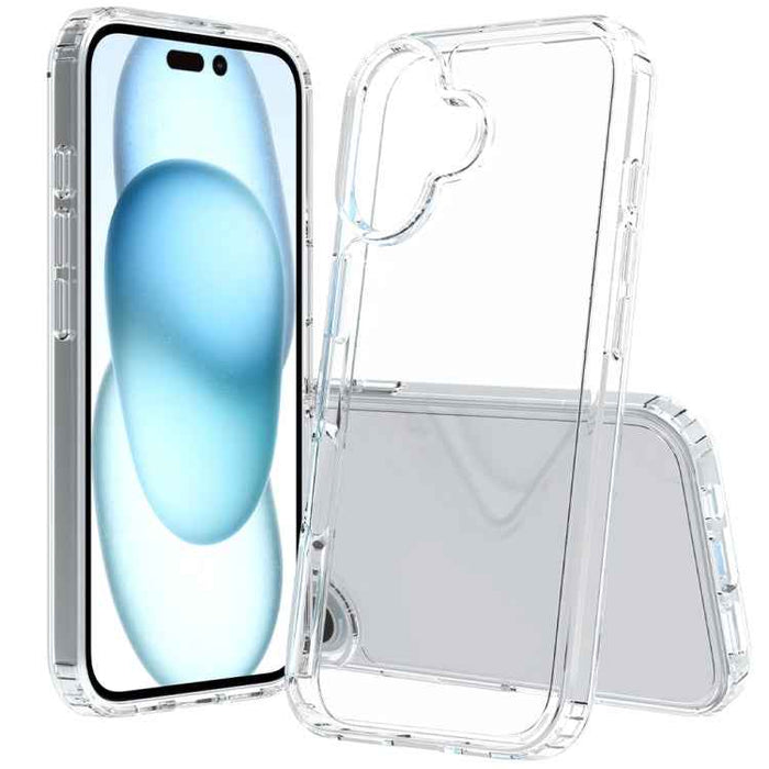 For iPhone 16 Scratchproof Acrylic TPU Phone Case(Transparent)
