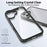 For iPhone 16 Scratchproof Acrylic TPU Phone Case(Black)