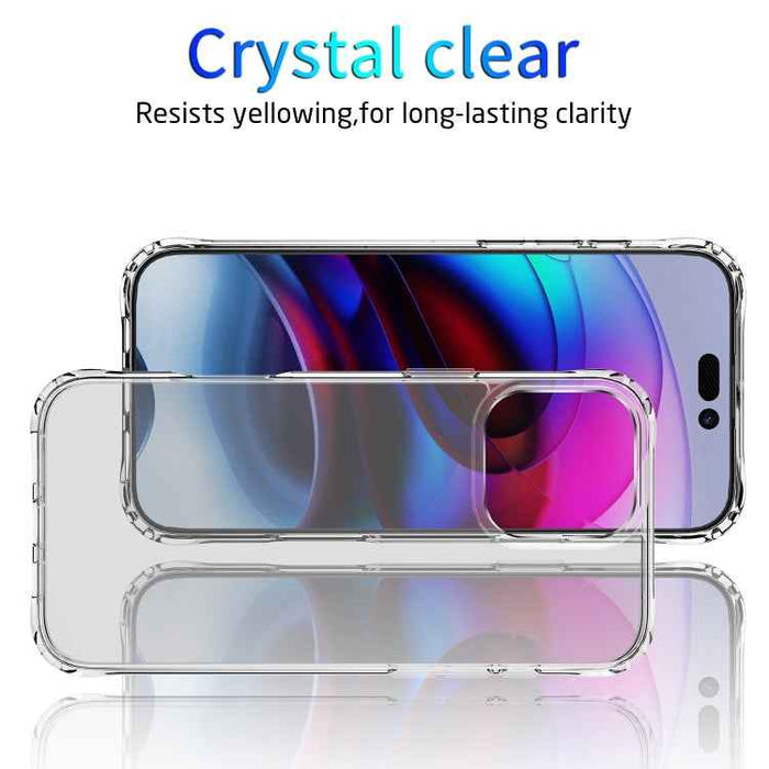 For iPhone 16 Pro Four Corner Airbags MagSafe Magnetic Phone Case(Transparent)