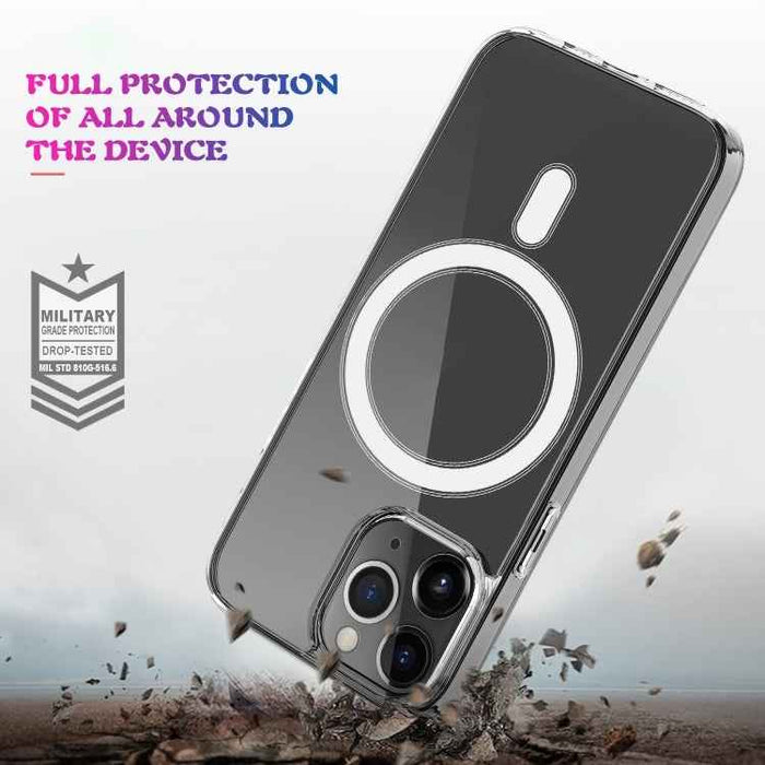 For iPhone 16 Pro MagSafe Clear Acrylic PC +TPU Phone Case(Transparent)