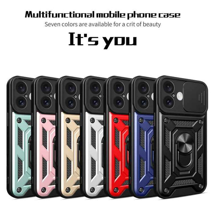 For iPhone 16 Sliding Camera Cover Design TPU+PC Phone Case(Green)