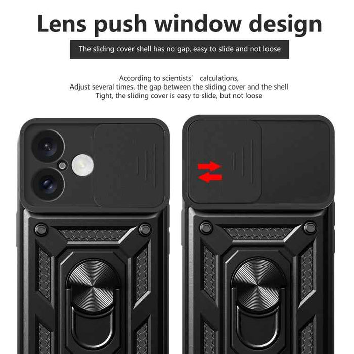 For iPhone 16 Sliding Camera Cover Design TPU+PC Phone Case(Green)