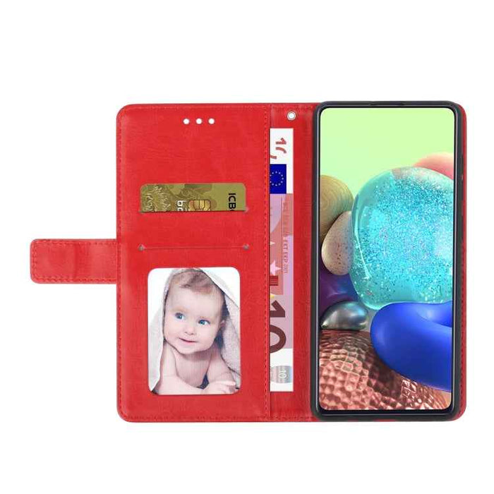 For iPhone 16 Plus HT01 Y-shaped Pattern Flip Leather Phone Case(Red)