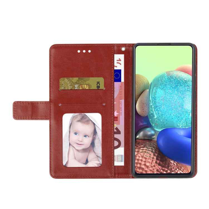 For iPhone 16 Plus HT01 Y-shaped Pattern Flip Leather Phone Case(Brown)