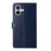 For iPhone 16 Plus HT01 Y-shaped Pattern Flip Leather Phone Case(Blue)
