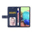 For iPhone 16 Plus HT01 Y-shaped Pattern Flip Leather Phone Case(Blue)