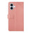 For iPhone 16 Plus HT01 Y-shaped Pattern Flip Leather Phone Case(Pink)
