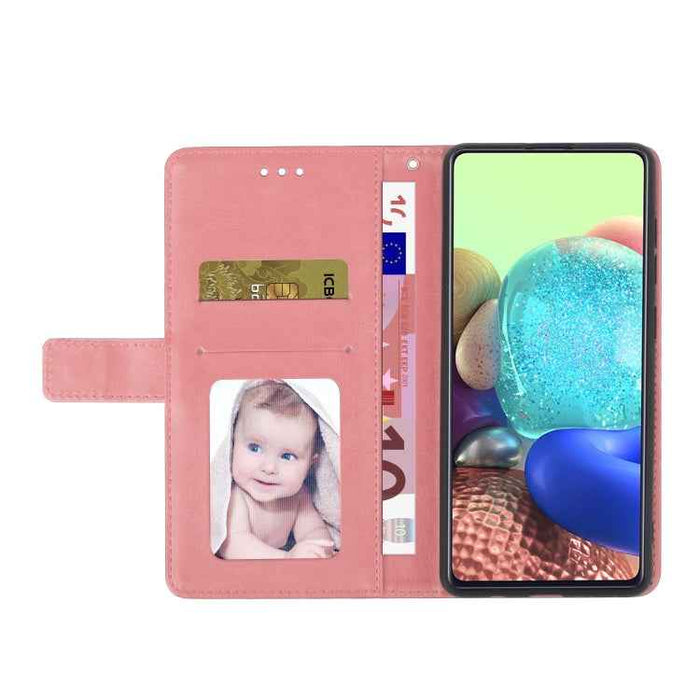 For iPhone 16 Plus HT01 Y-shaped Pattern Flip Leather Phone Case(Pink)