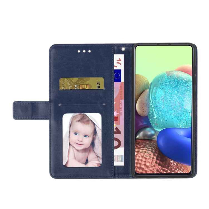 For iPhone 16 HT01 Y-shaped Pattern Flip Leather Phone Case(Blue)