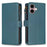 For iPhone 16 Plus 9 Card Slots Zipper Wallet Leather Flip Phone Case(Green)