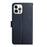For iPhone 15 Pro Genuine Leather Fingerprint-proof Flip Phone Case(Blue)