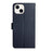 For iPhone 15 Genuine Leather Fingerprint-proof Flip Phone Case(Blue)