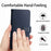 For iPhone 15 Genuine Leather Fingerprint-proof Flip Phone Case(Blue)