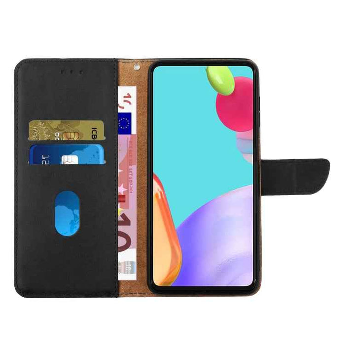 For iPhone 16 Plus Genuine Leather Fingerprint-proof Flip Phone Case(Black)