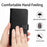 For iPhone 16 Plus Genuine Leather Fingerprint-proof Flip Phone Case(Black)